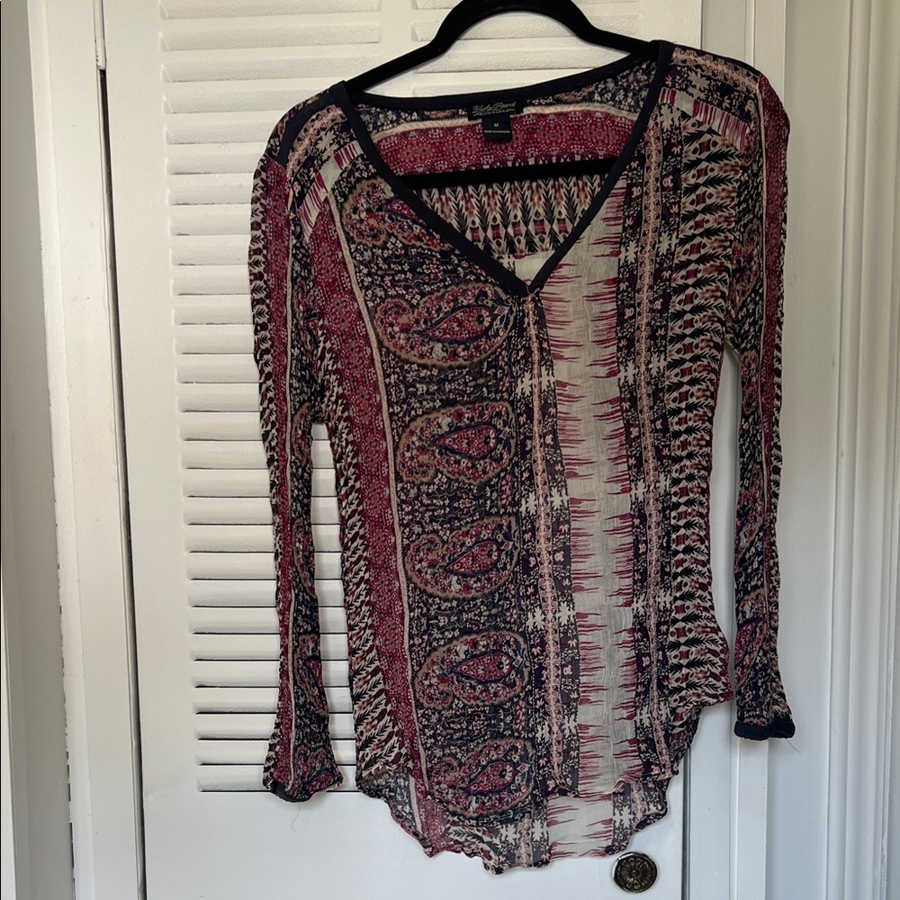 Lucky Brand Multicolor Patterned Blouse